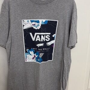 Vans Gray and Blue Graphic Tee